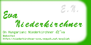 eva niederkirchner business card